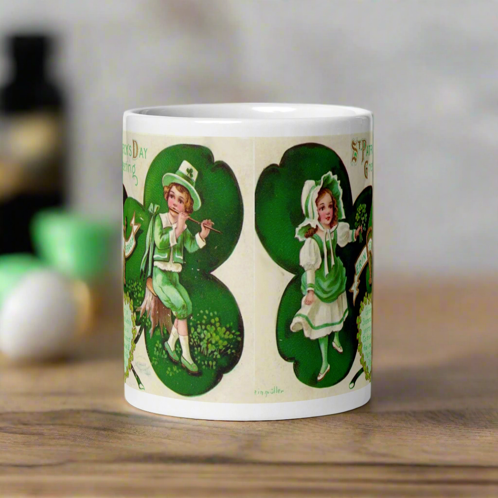 St. Patrick's Day Erin Go Bragh Vintage Irish Print Coffee Mug