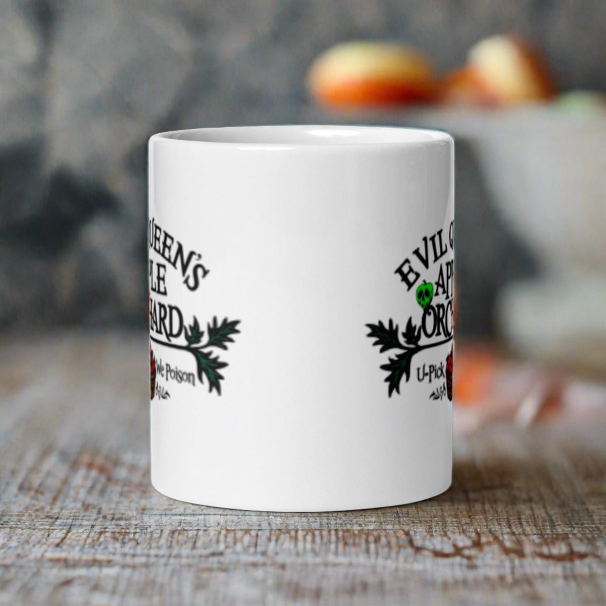Evil Queen's Apple Orchard Your Pick We Poison Snow White Halloween Coffee Mug