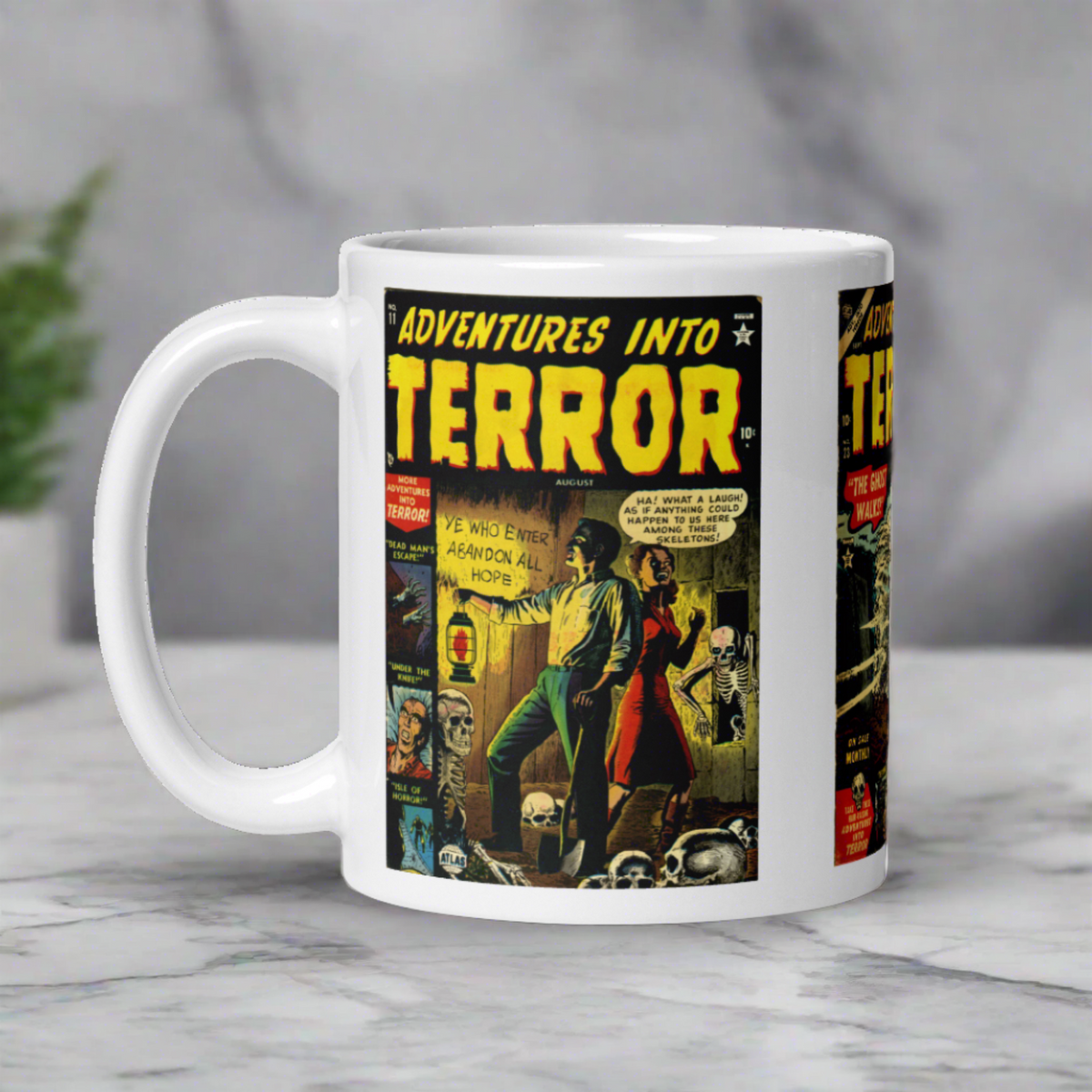 Adventures Into Terror Mug Vintage Comic Book Gothic Retro Halloween Glossy Coffee Mug