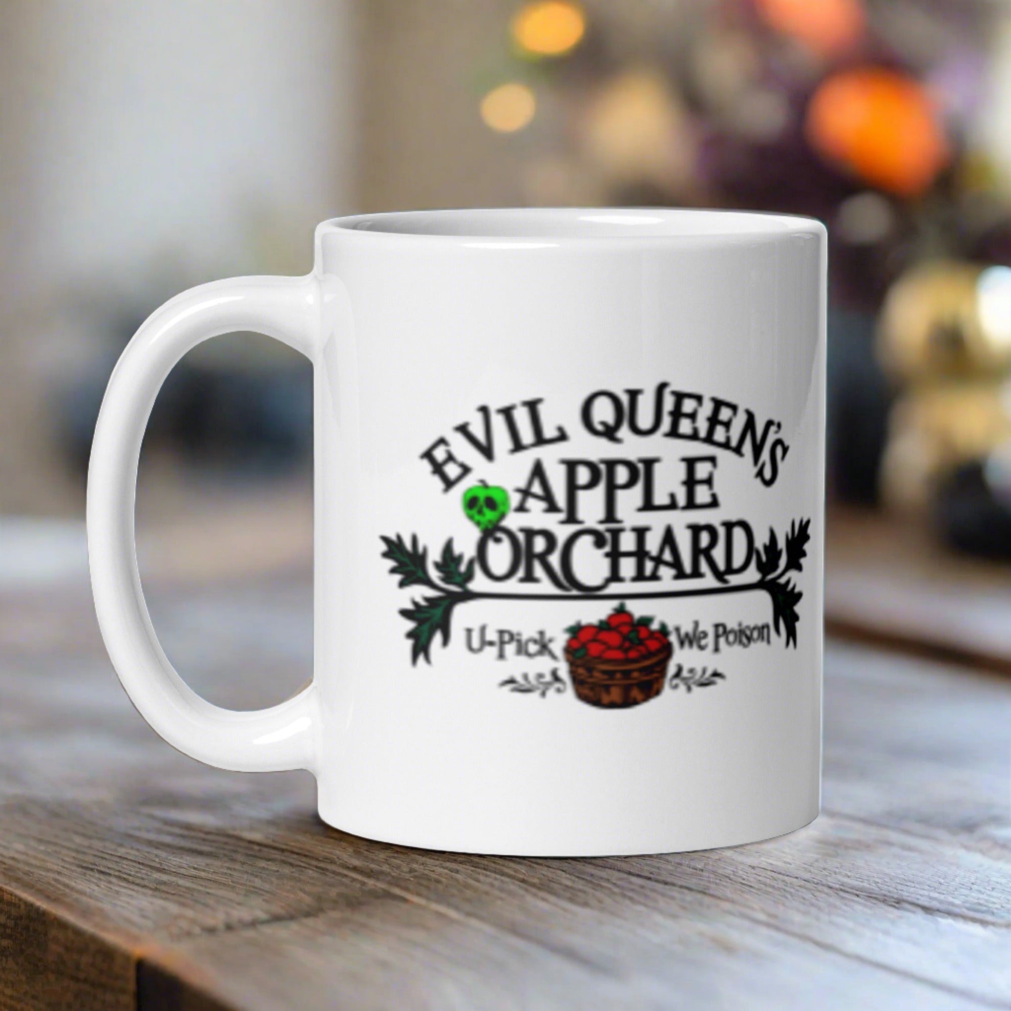 Evil Queen's Apple Orchard Your Pick We Poison Snow White Halloween Coffee Mug