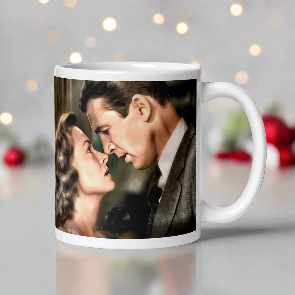 It's A Wonderful Life George and Mary Bailey Christmas Glossy Coffee Mug