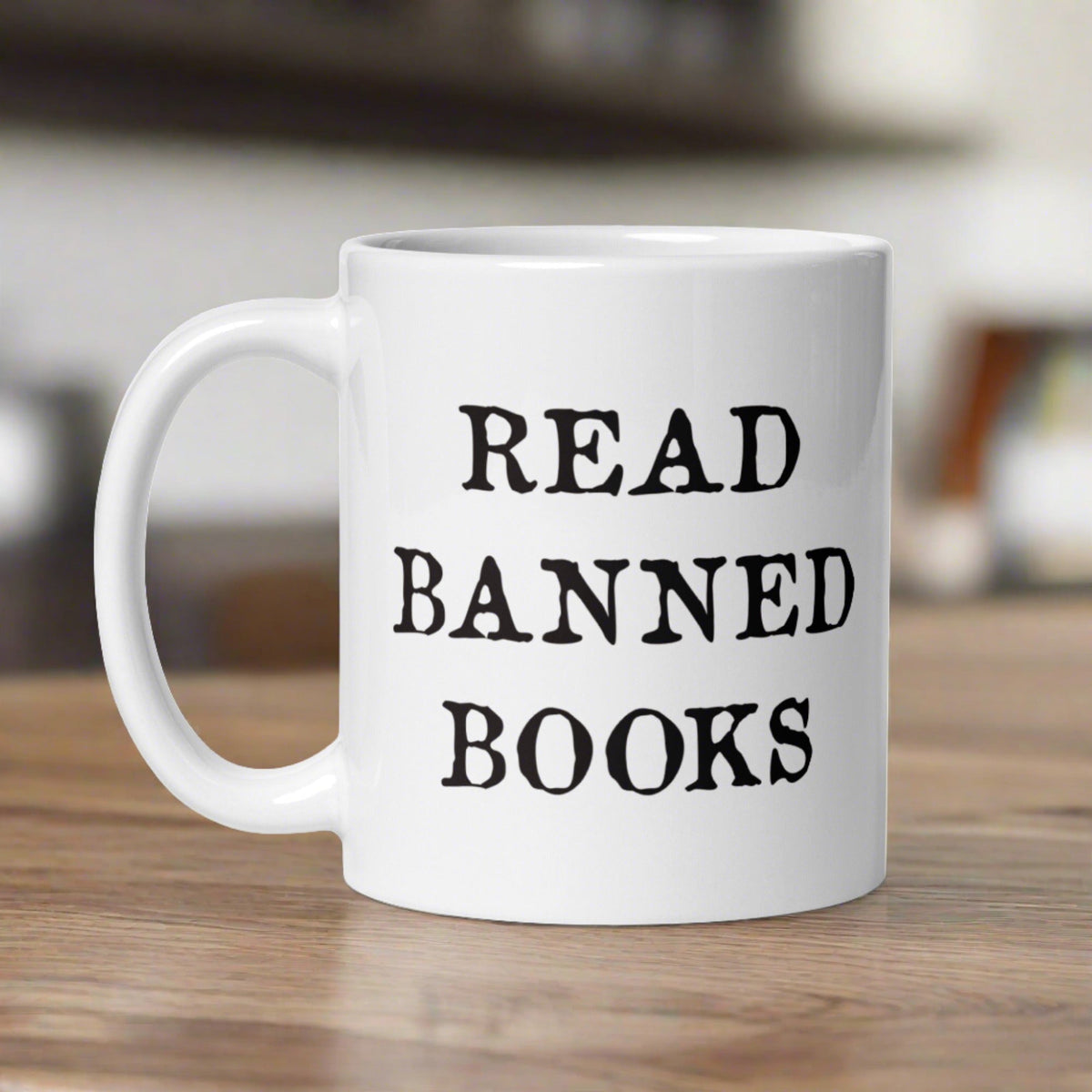 Read Banned Books Ceramic Coffee Mug