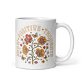 Grow Positive Thoughts Retro Style White Glossy Coffee Mug