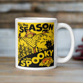 Tis The Season To Be Spooky Scarecrow Jack O'Lantern Retro Halloween Print Glossy Coffee Mug