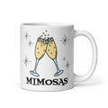 Mimosas Atomic Mid Century Retro Style White Glossy Mug