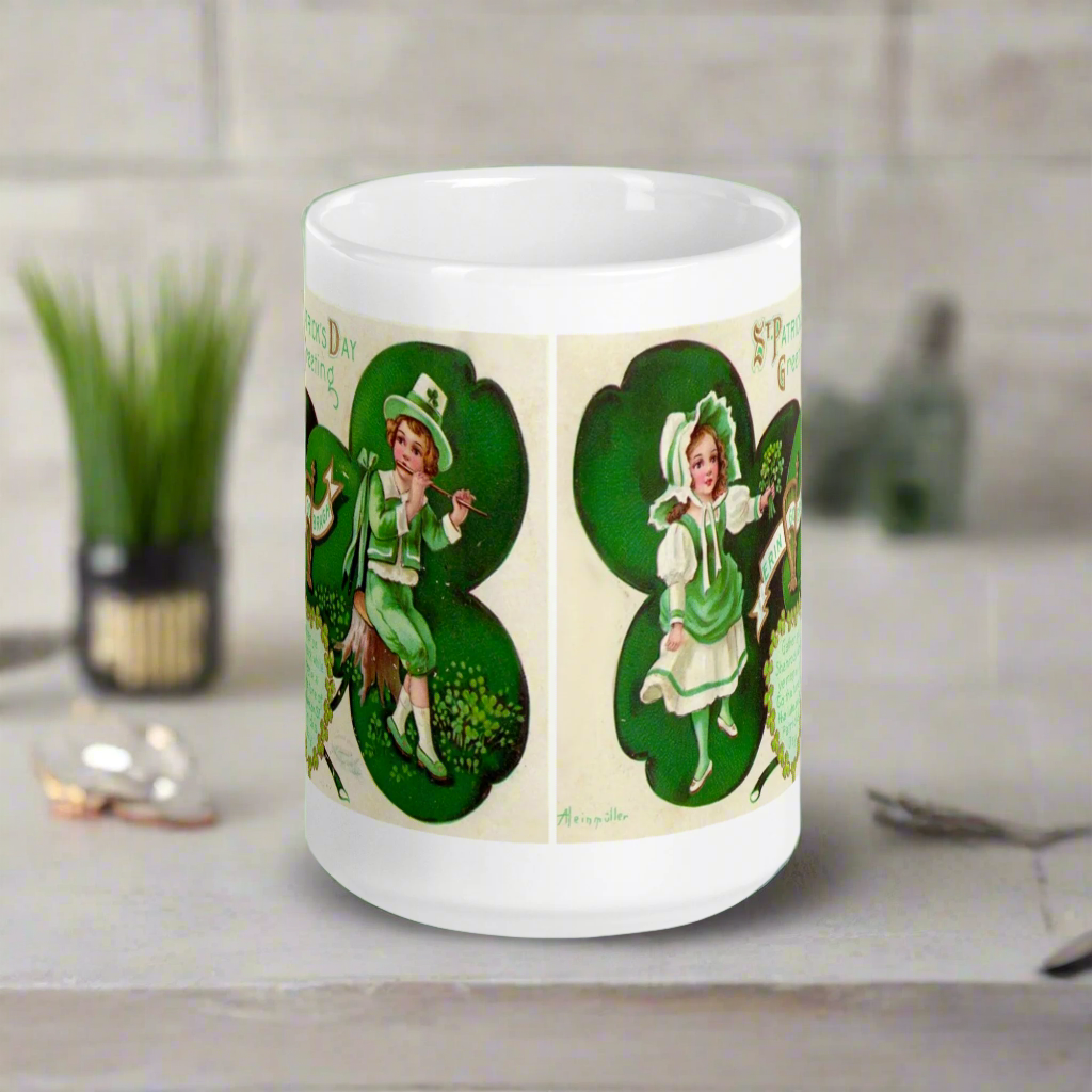 St. Patrick's Day Erin Go Bragh Vintage Irish Print Coffee Mug