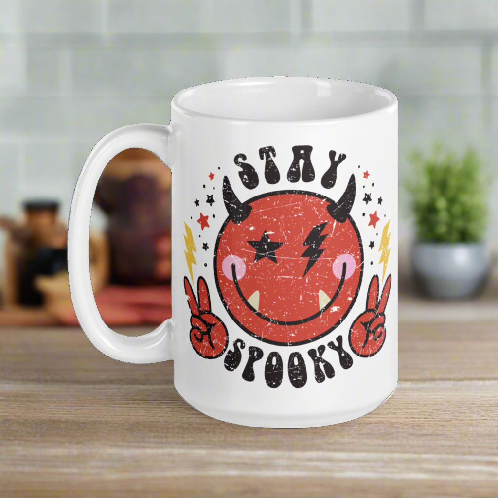 Cute Devil Stay Spooky Halloween Mug