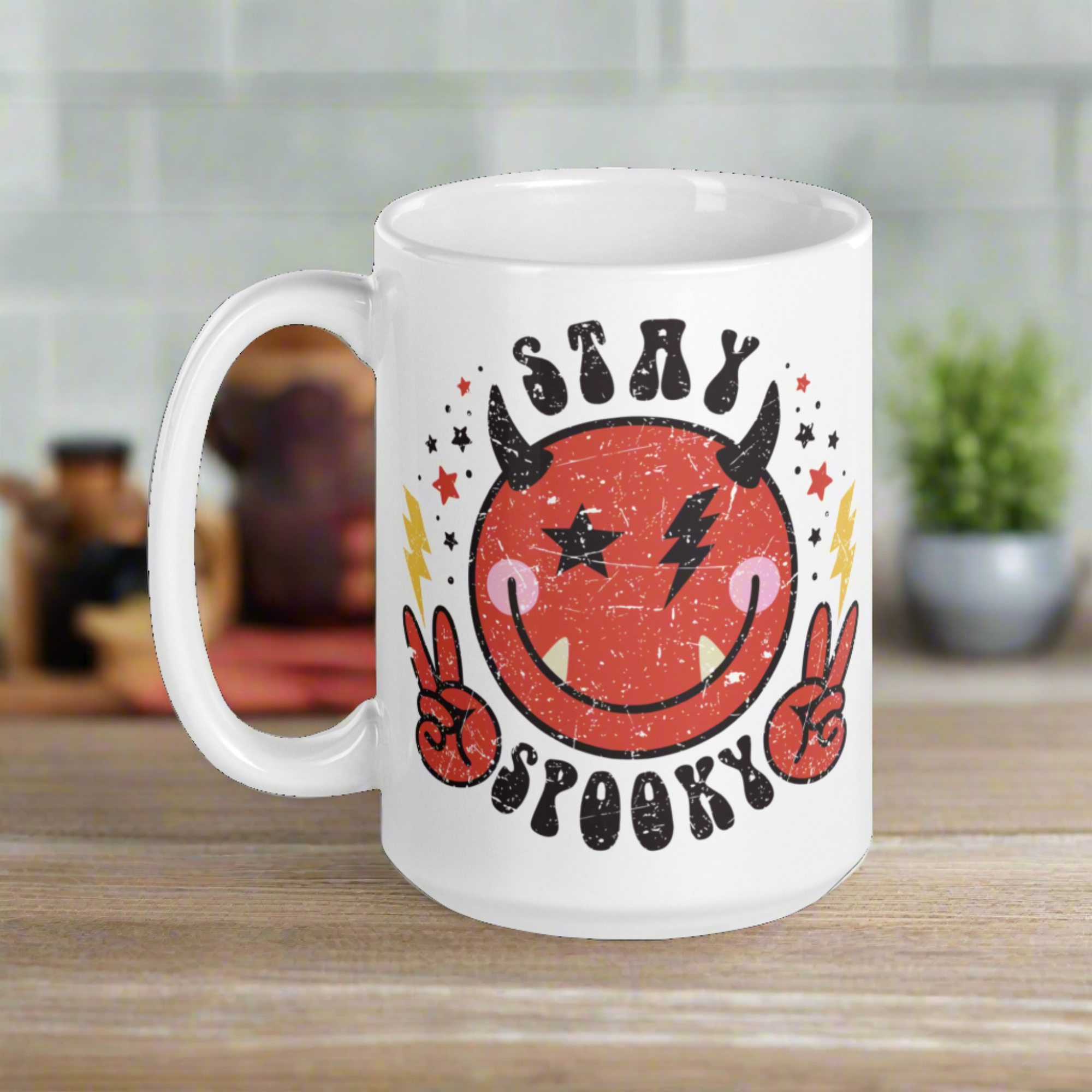 Cute Devil Stay Spooky Halloween Mug