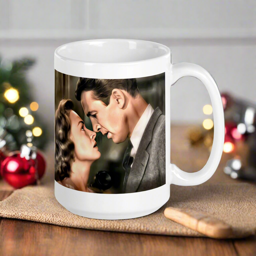 It's A Wonderful Life George and Mary Bailey Christmas Glossy Coffee Mug