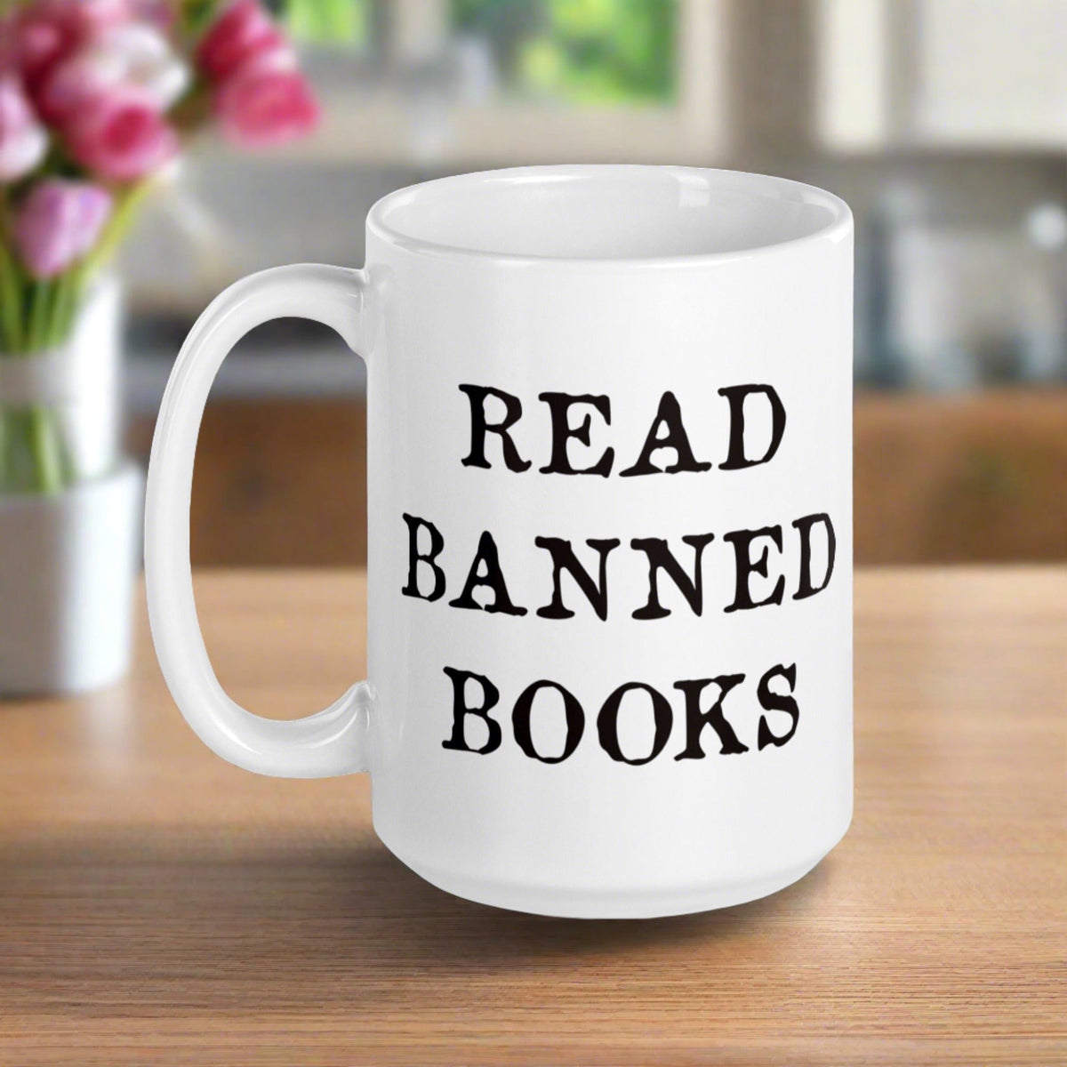 Read Banned Books Ceramic Coffee Mug