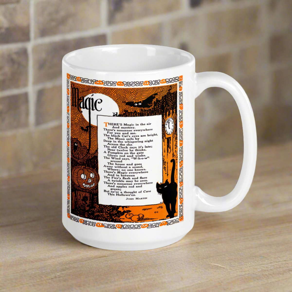 Magic Halloween Poem Retro Halloween Print Glossy Coffee Mug