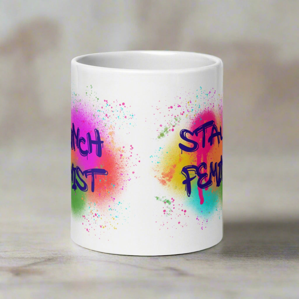 Staunch Feminist Graffiti Glossy Mug