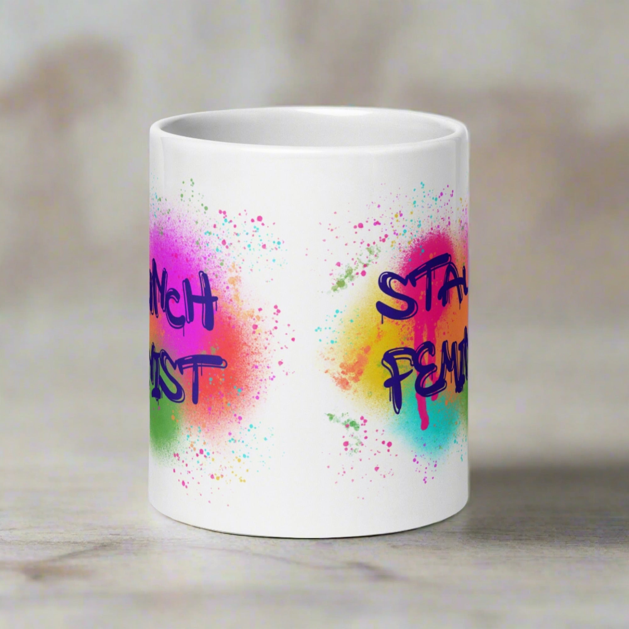Staunch Feminist Graffiti Glossy Mug
