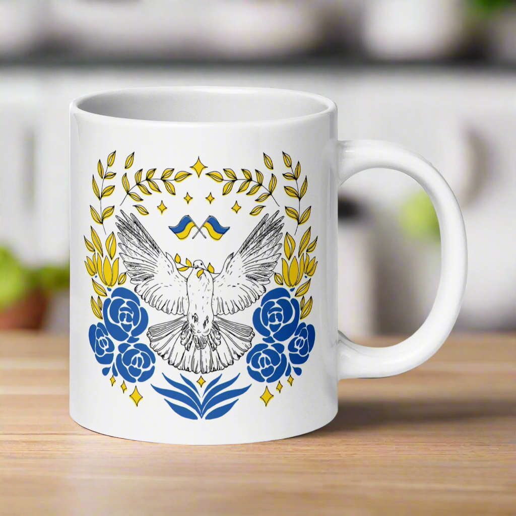 Dove Of Peace For Ukraine Coffee Mug