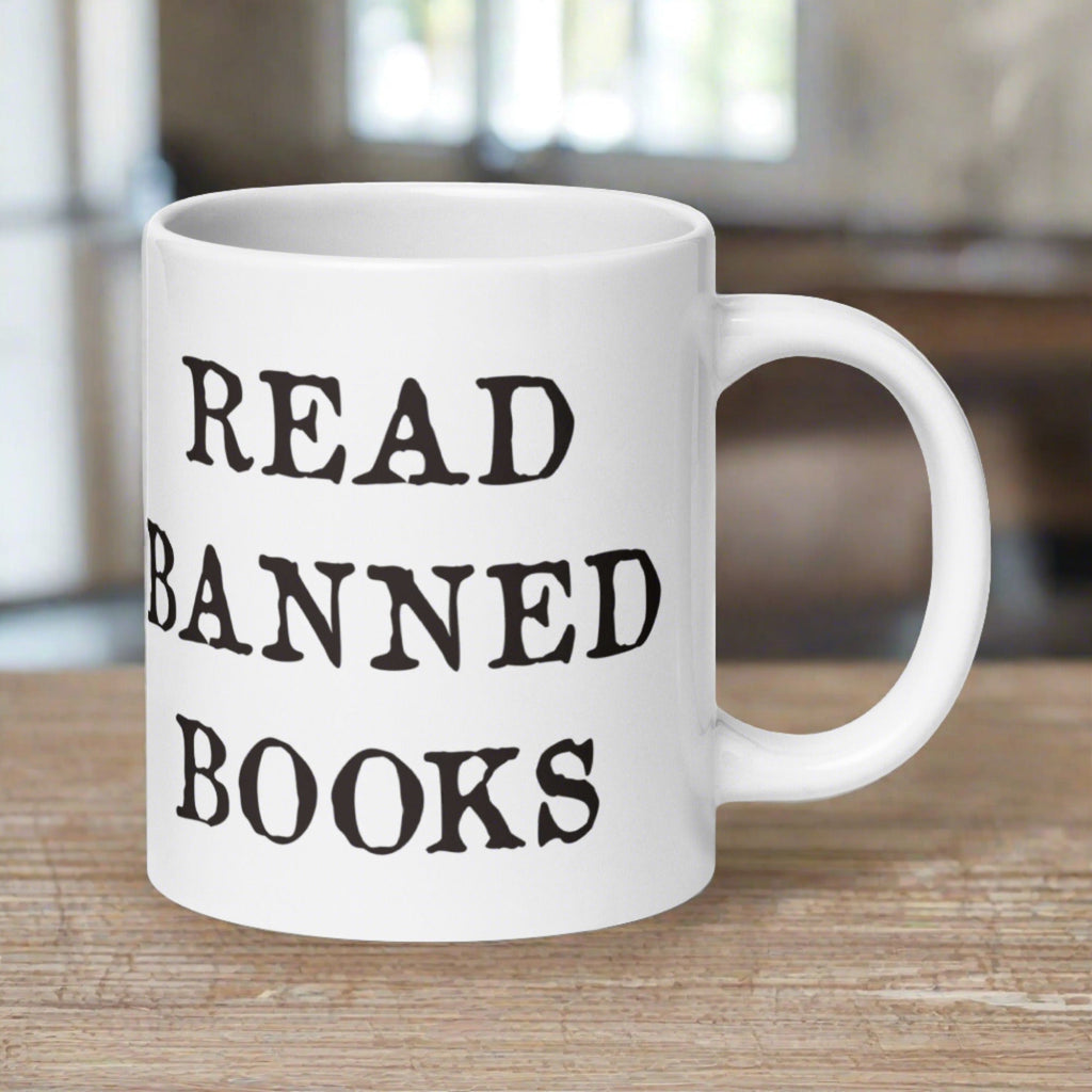 Read Banned Books Ceramic Coffee Mug